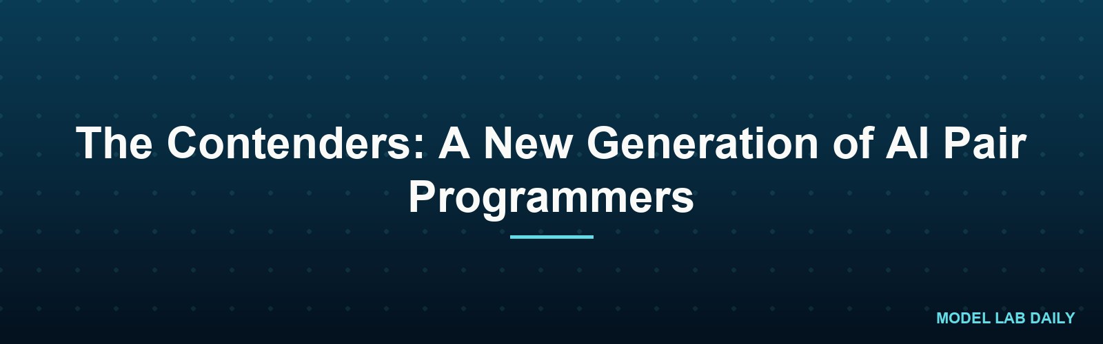 The Contenders: A New Generation of AI Pair Programmers