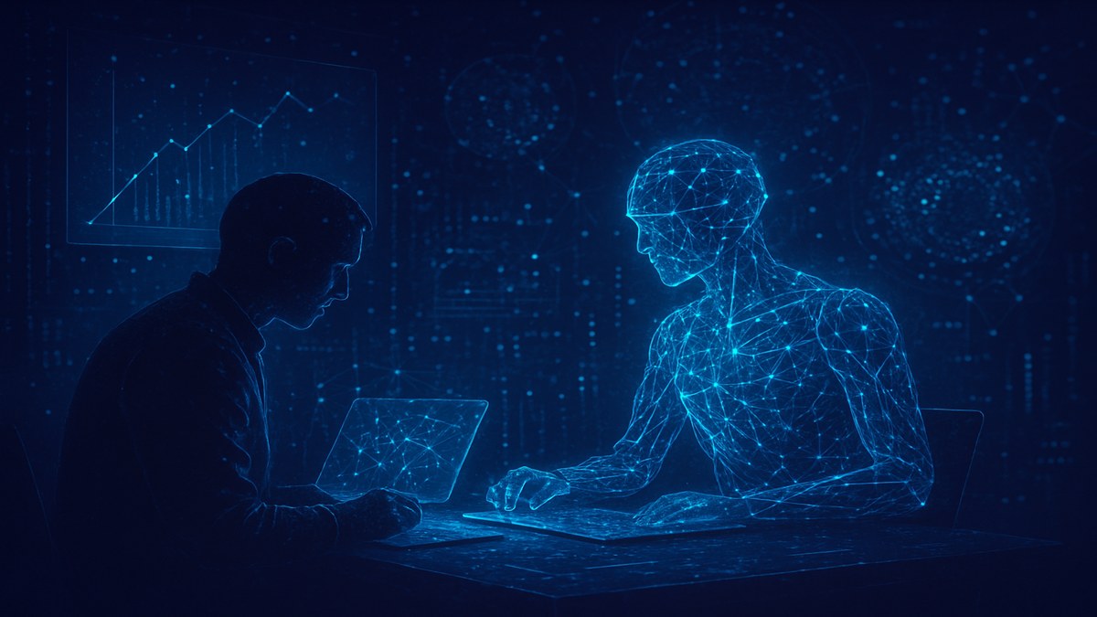 Study Reveals Humans Surpass AI in Complex Research Despite Benchmark Parity — illustration
