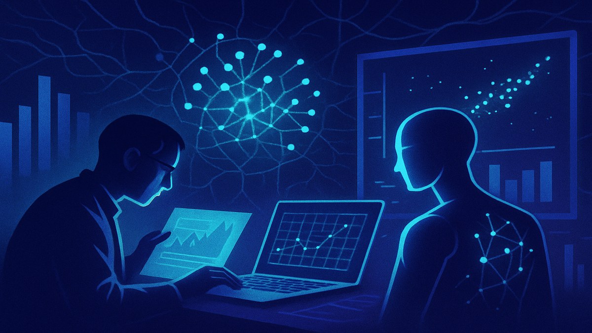 Study Reveals Humans Surpass AI in Complex Research Despite Benchmark Parity — illustration